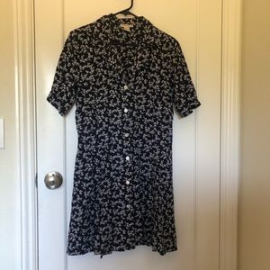 Vintage Floral Button Front Dress